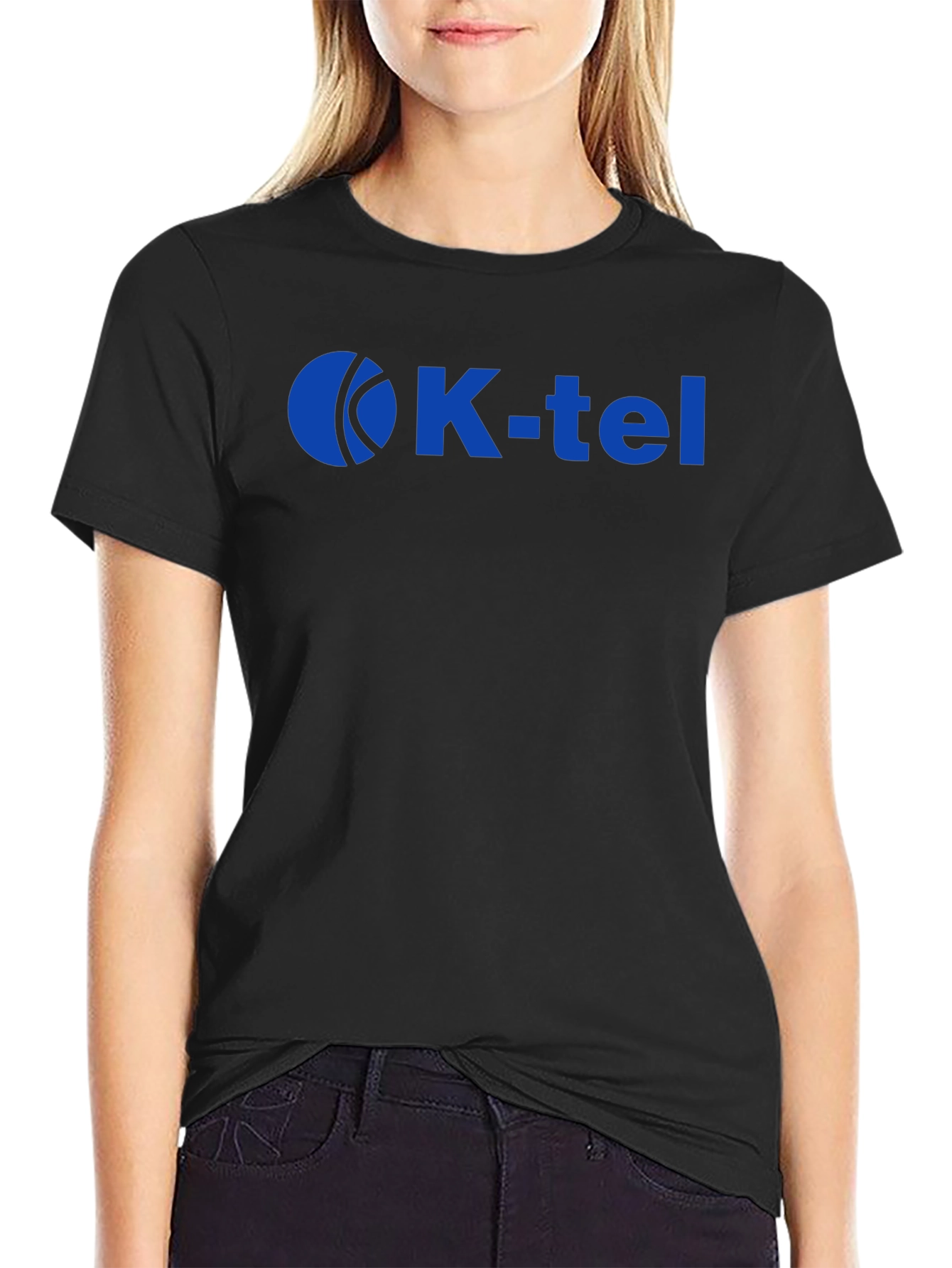 K-Tel Logo T-Shirt - Black Crew Neck Tee
