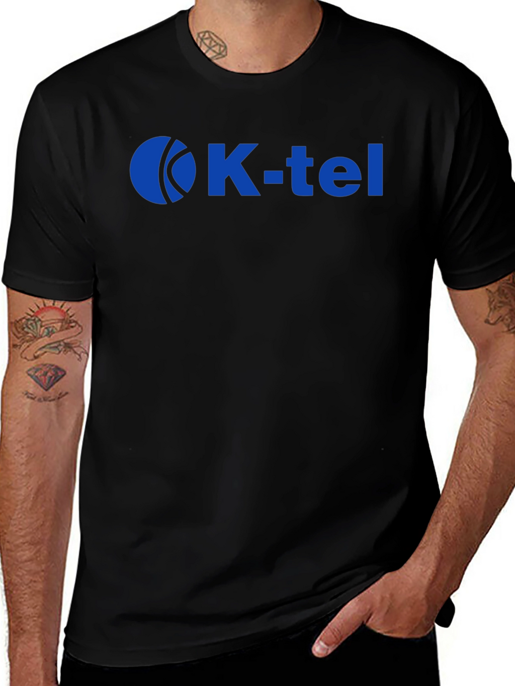 K-Tel Logo T-Shirt - Black Crew Neck Tee