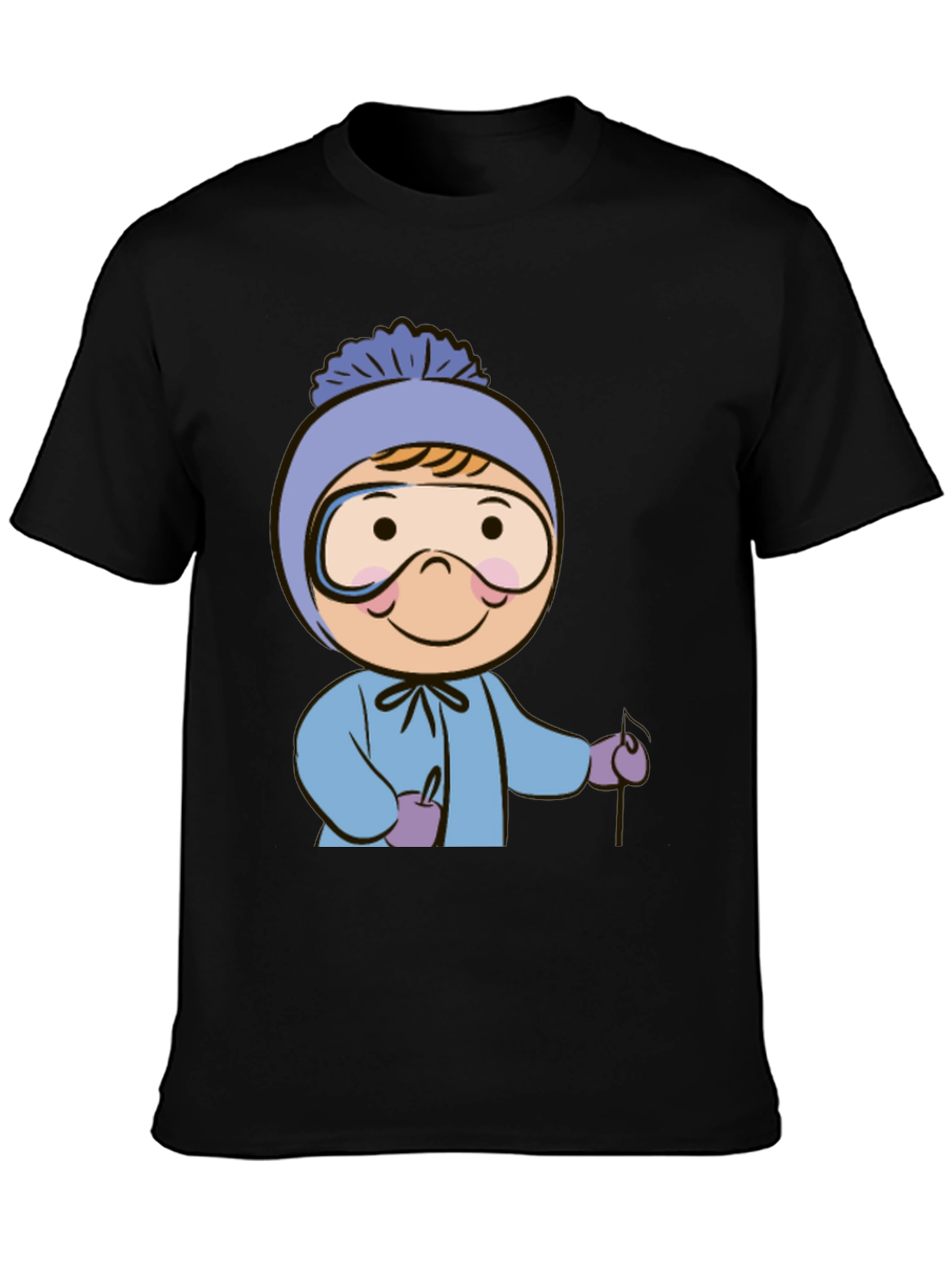 Ski Kid T-Shirt: Fun Winter Cartoon Apparel