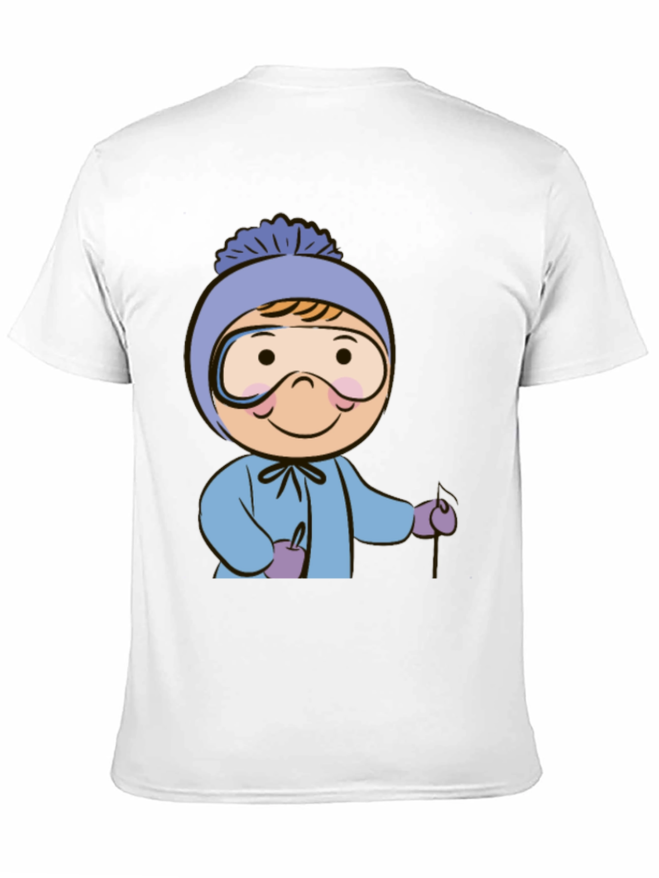 Ski Kid T-Shirt: Fun Winter Cartoon Apparel