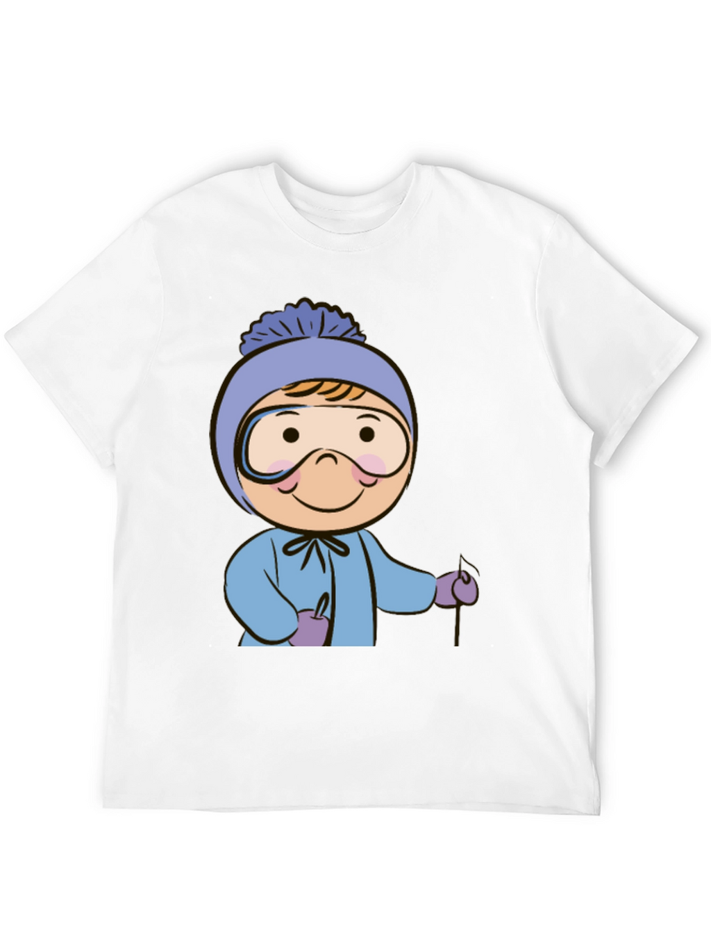 Ski Kid T-Shirt: Fun Winter Cartoon Apparel