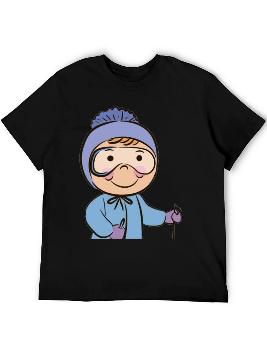 Ski Kid T-Shirt: Fun Winter Cartoon Apparel
