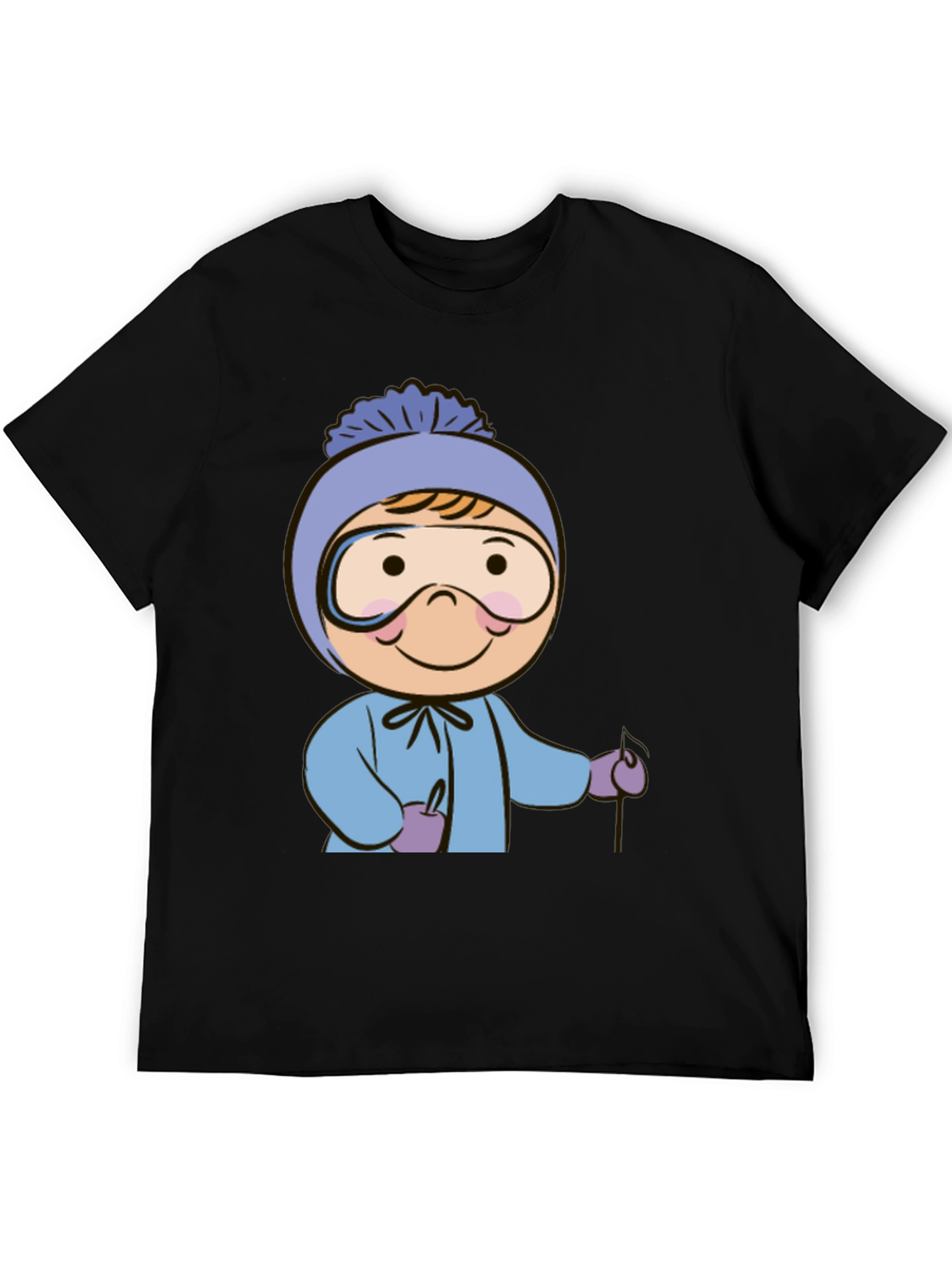 Ski Kid T-Shirt: Fun Winter Cartoon Apparel