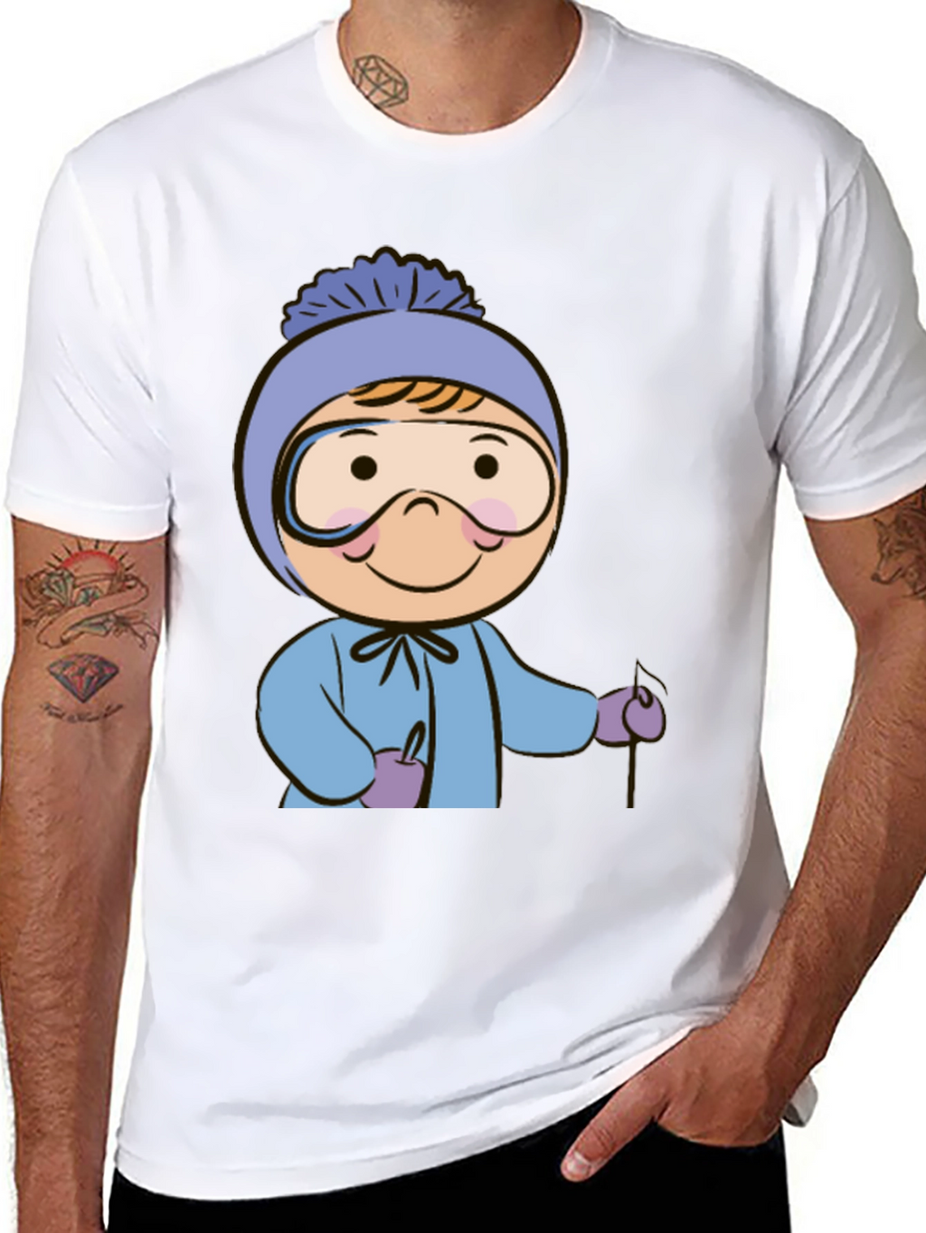 Ski Kid T-Shirt: Fun Winter Cartoon Apparel