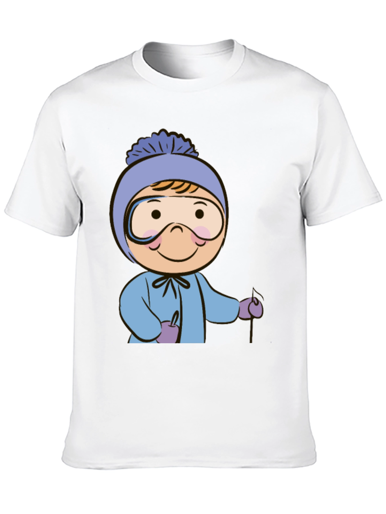 Ski Kid T-Shirt: Fun Winter Cartoon Apparel