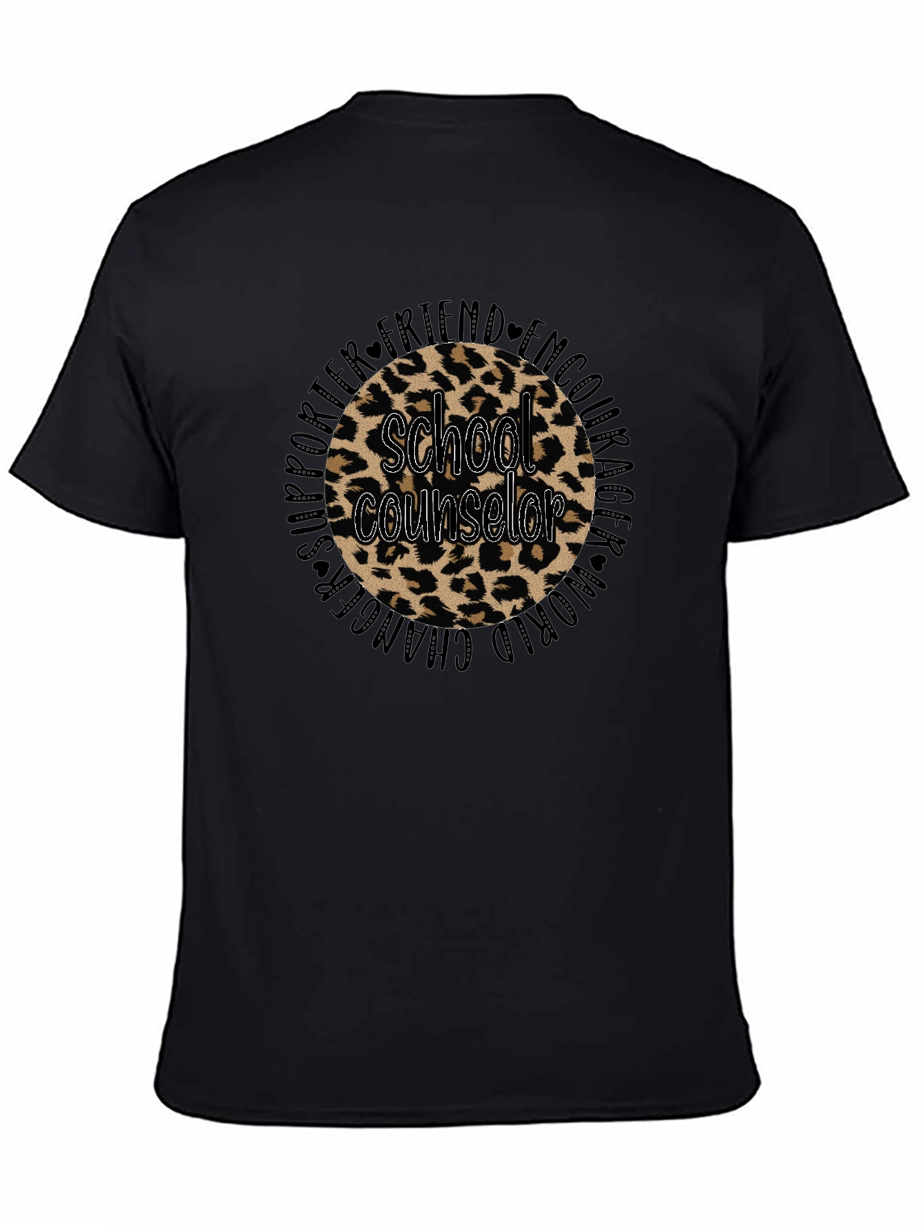 School Counselor Leopard Print T-Shirt