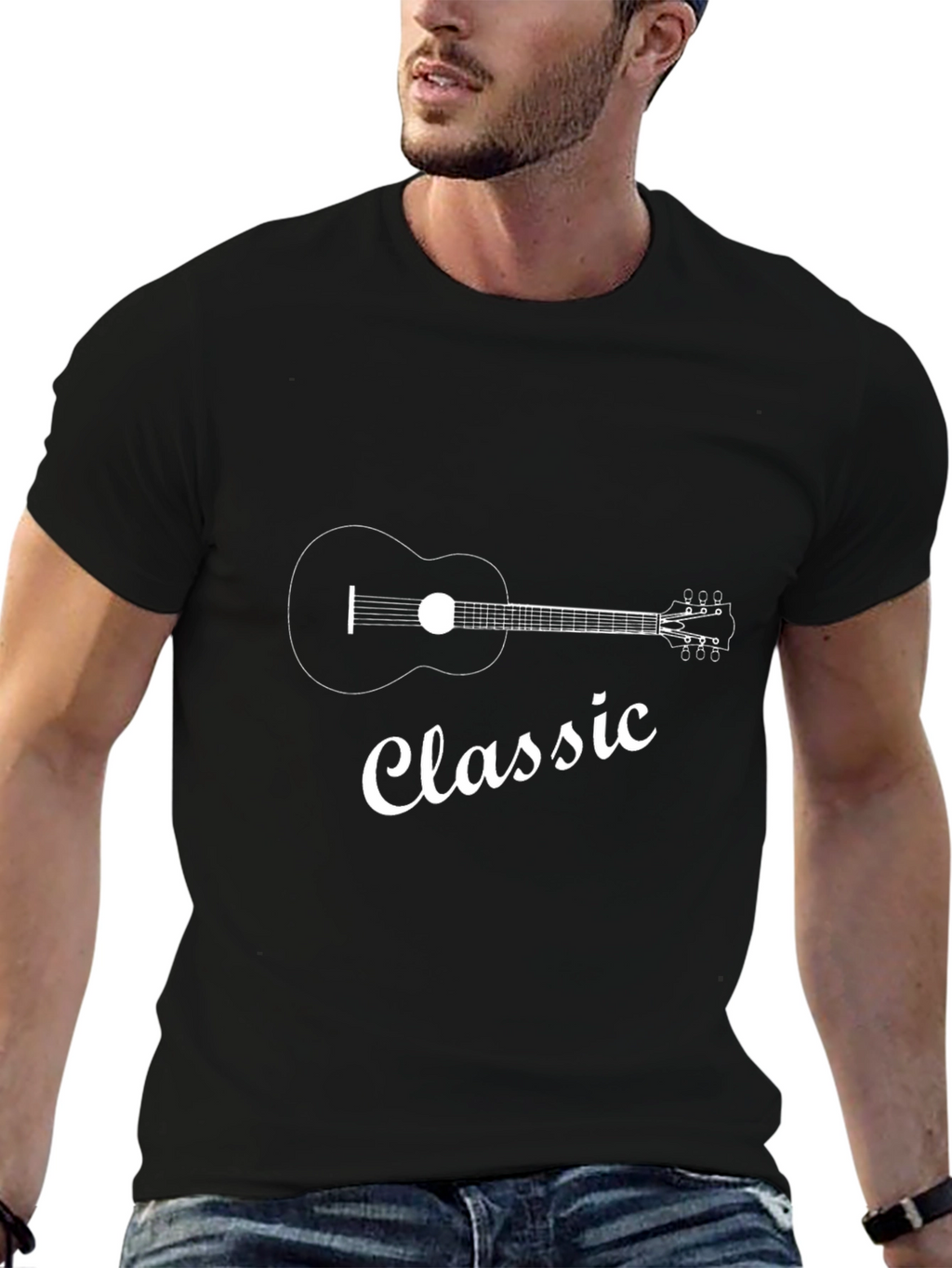 Classic Guitar T-Shirt - Stylish Music Lover Tee