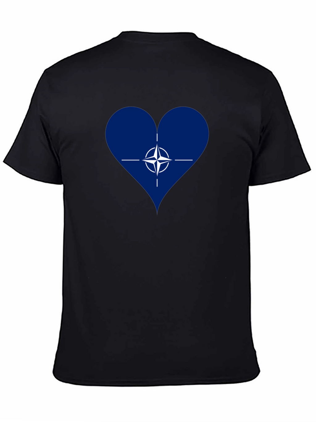NATO Heart Graphic T-Shirt - Black Casual Wear
