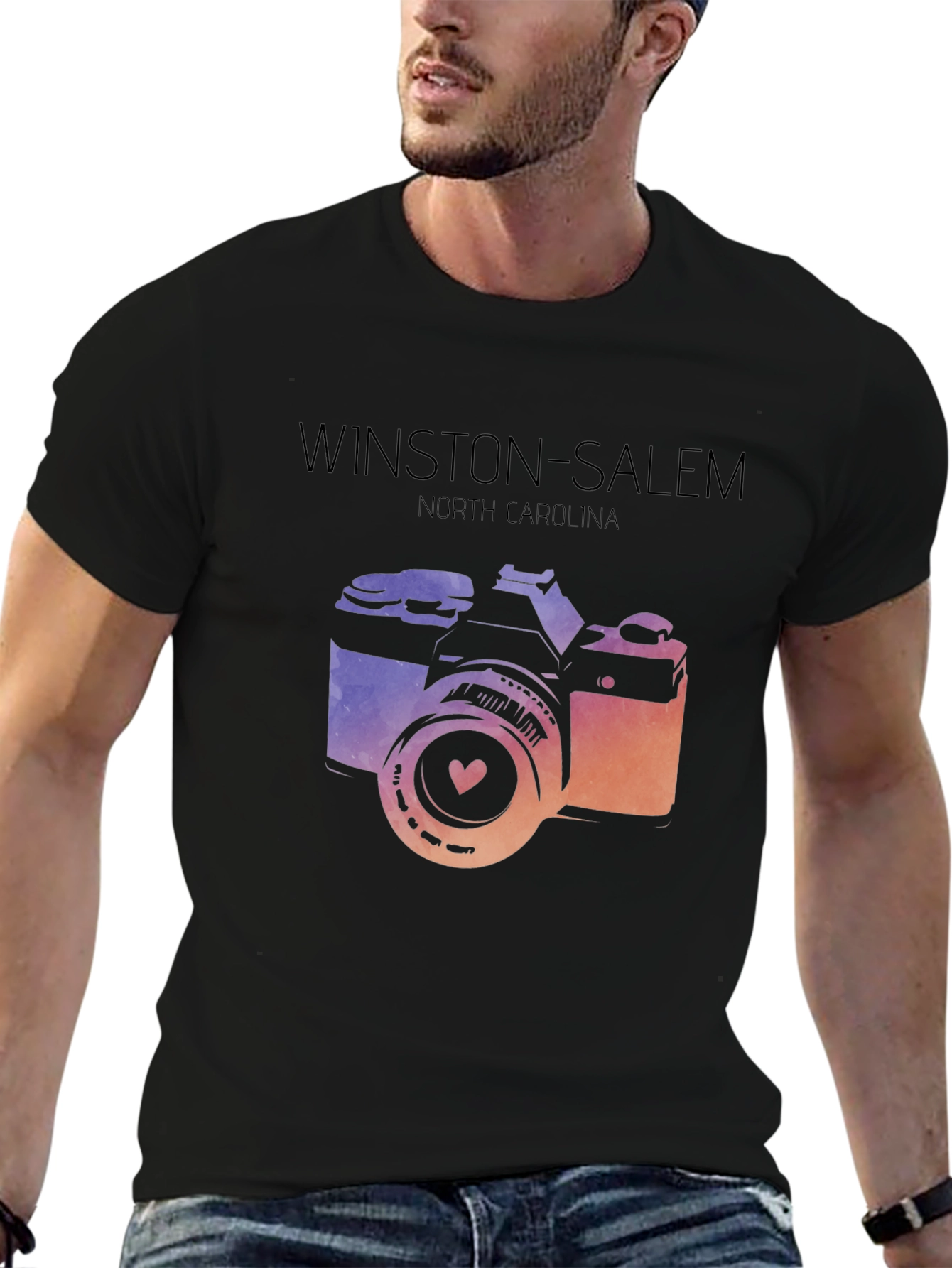 Winston-Salem NC Camera Graphic Tee
