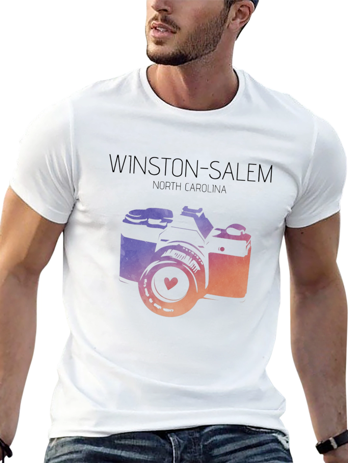 Winston-Salem NC Camera Graphic Tee