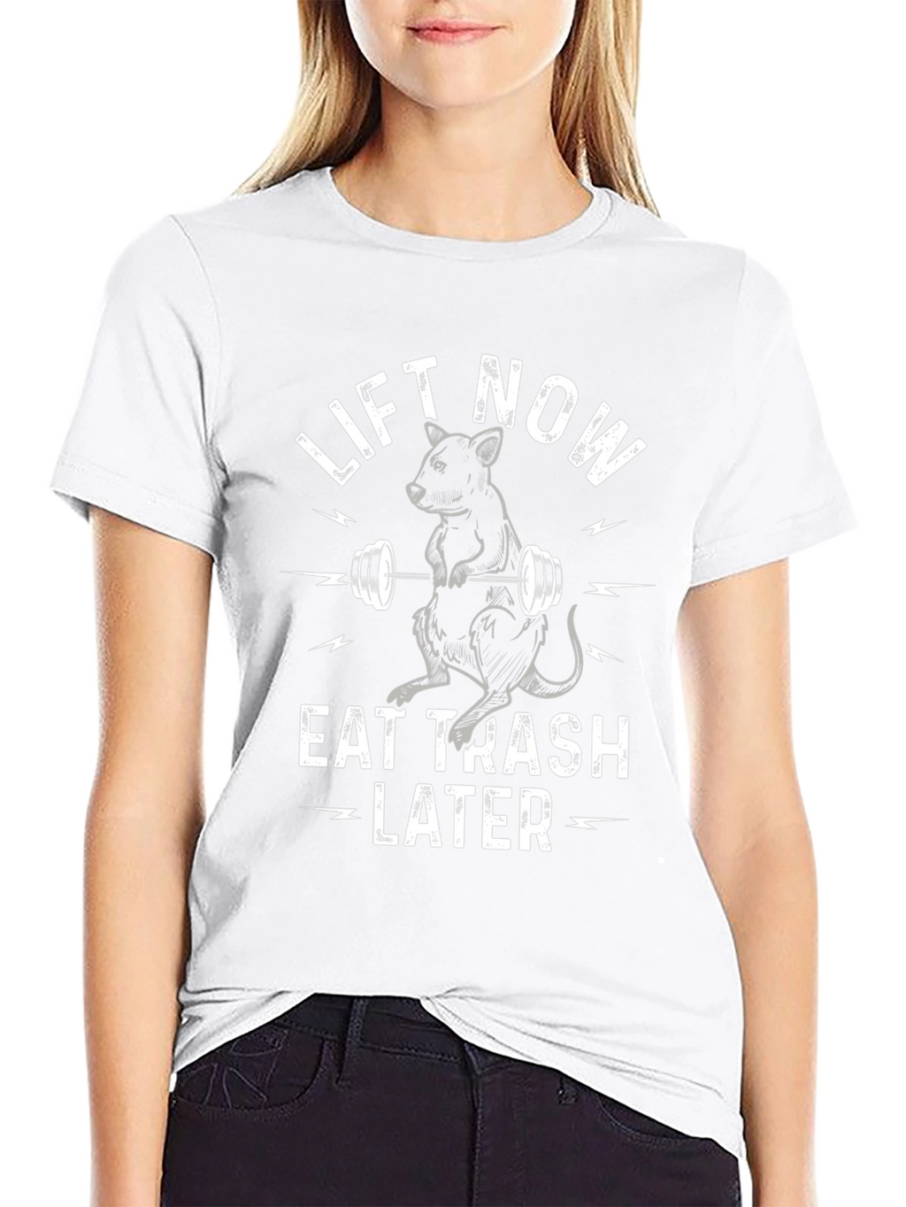 Lift Now Eat Trash Later Graphic T-Shirt