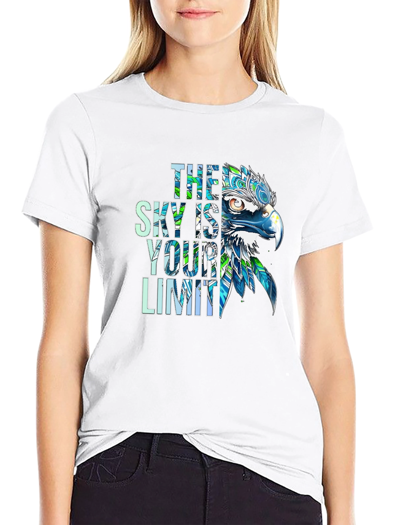 The Sky Is Your Limit Eagle Graphic T-Shirt