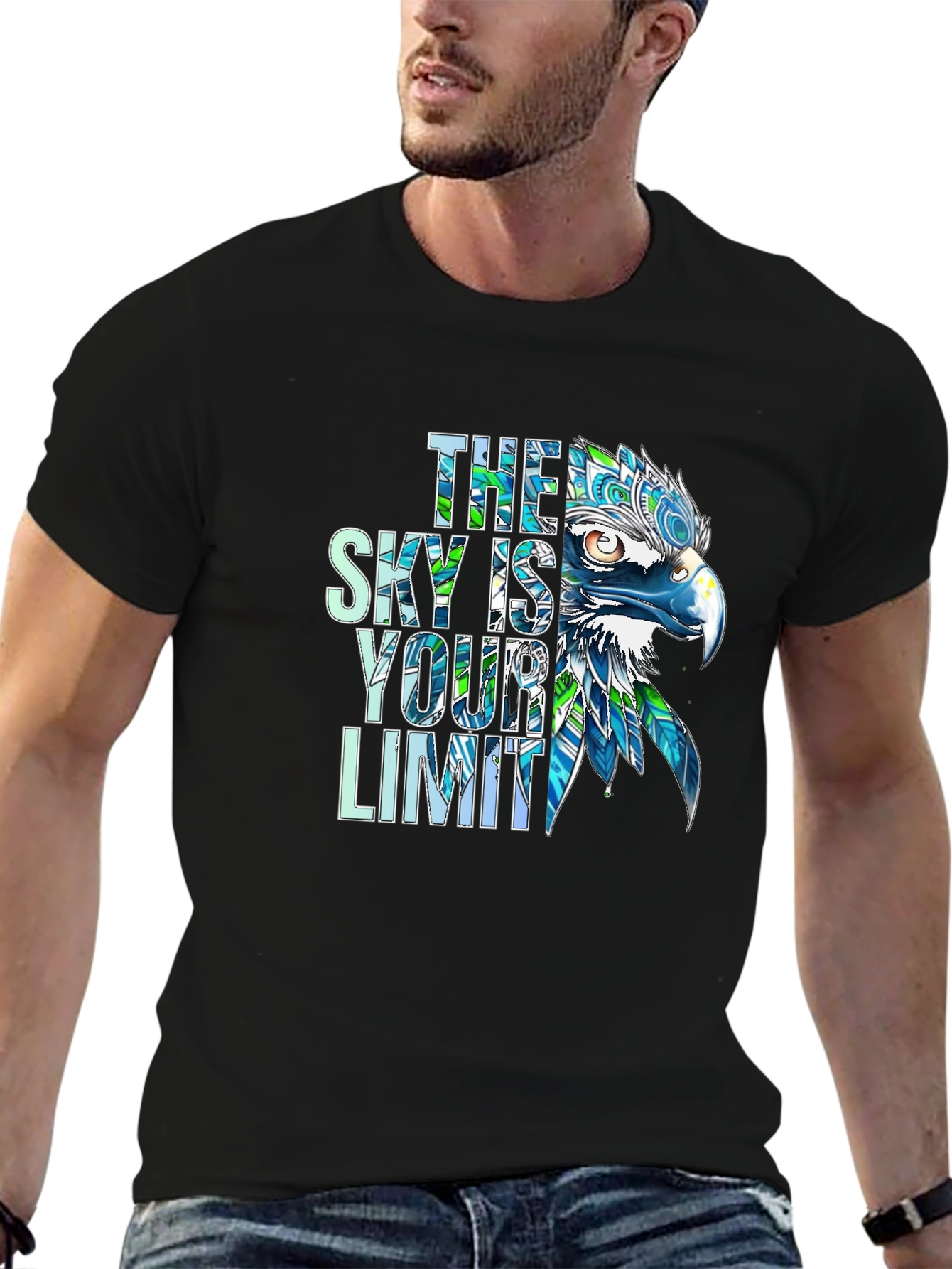 The Sky Is Your Limit Eagle Graphic T-Shirt