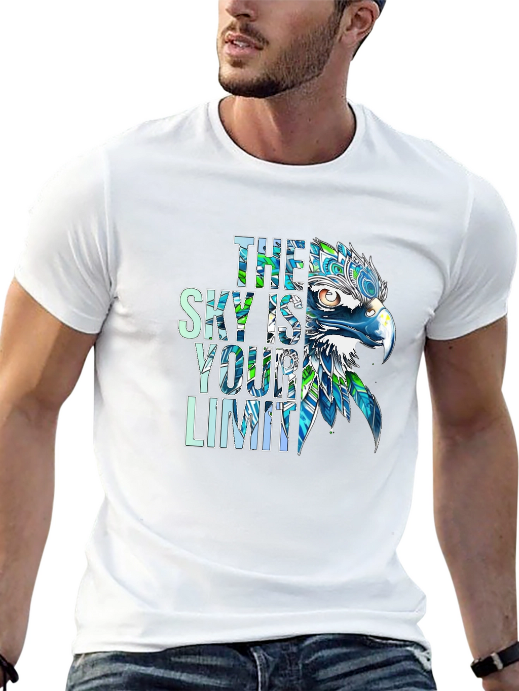 The Sky Is Your Limit Eagle Graphic T-Shirt