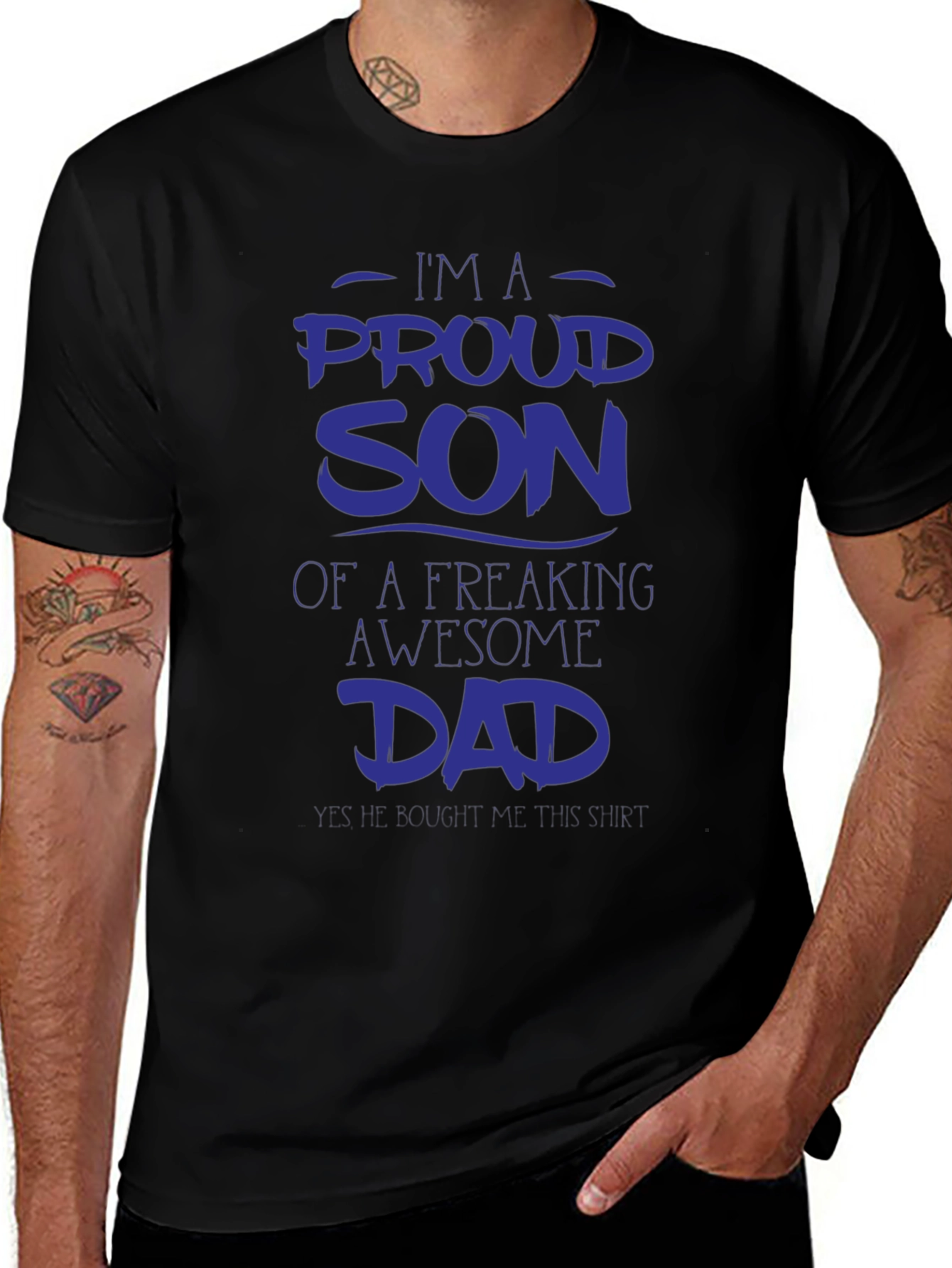 Proud Son Awesome Dad Graphic Tee