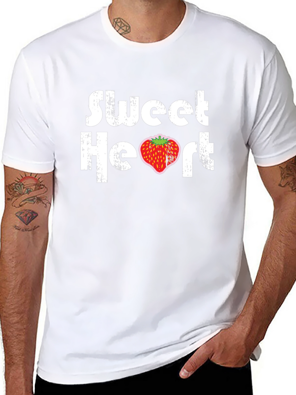 Sweetheart Strawberry Graphic Black T-Shirt