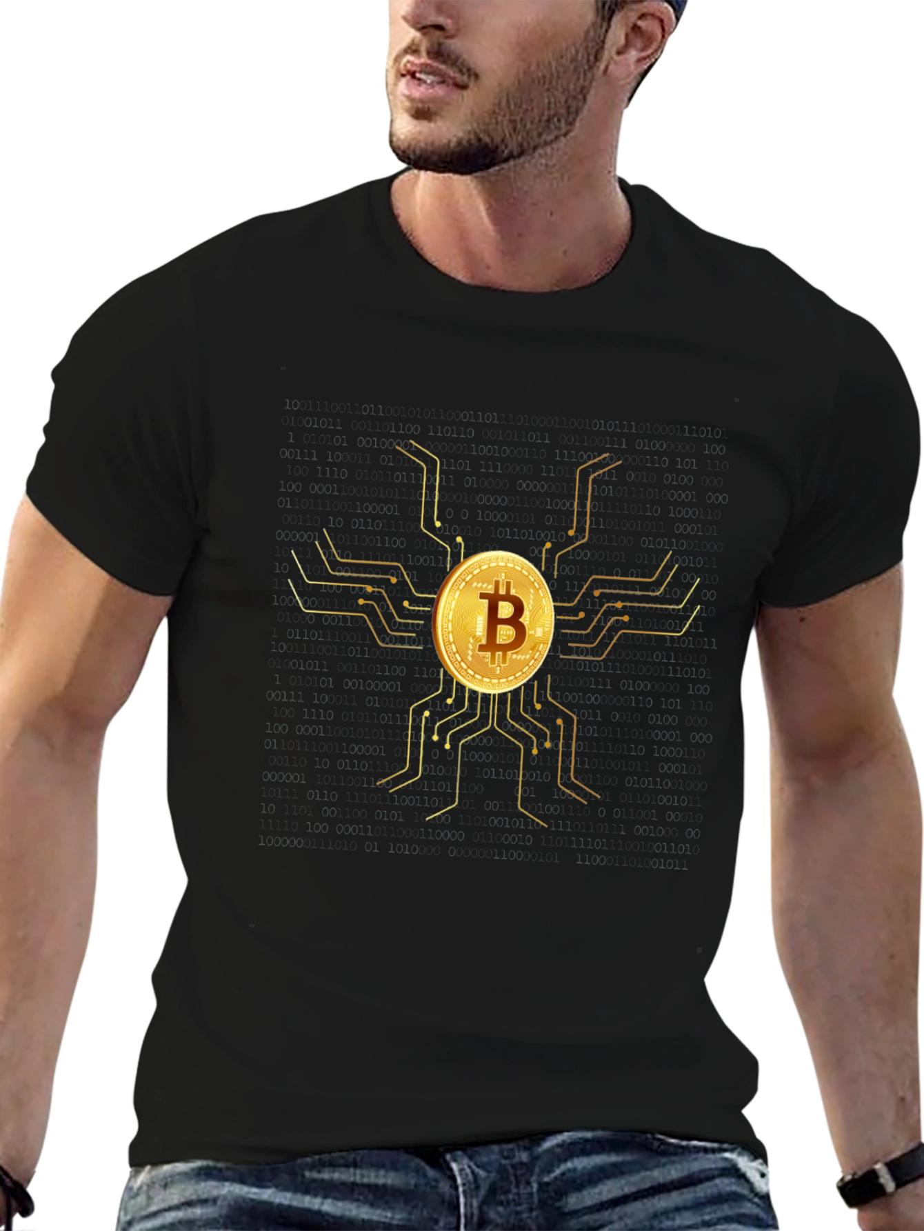 Bitcoin Circuit Black T-Shirt