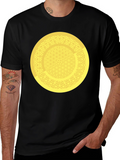 Geometric Circle Graphic Tee - Mens Black T-Shirt