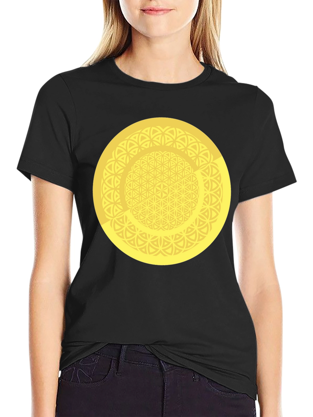 Geometric Circle Graphic Tee - Mens Black T-Shirt