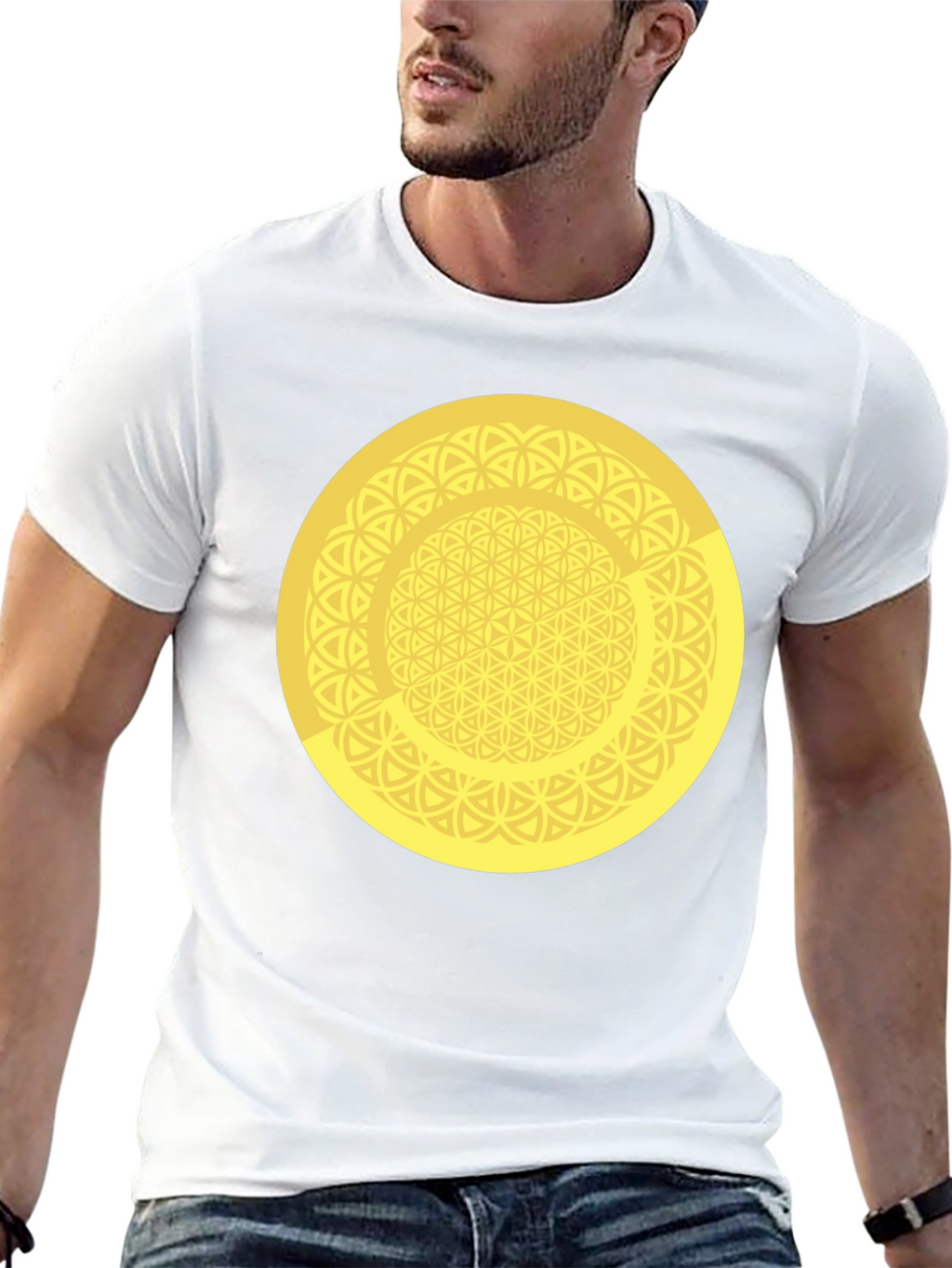 Geometric Circle Graphic Tee - Mens Black T-Shirt