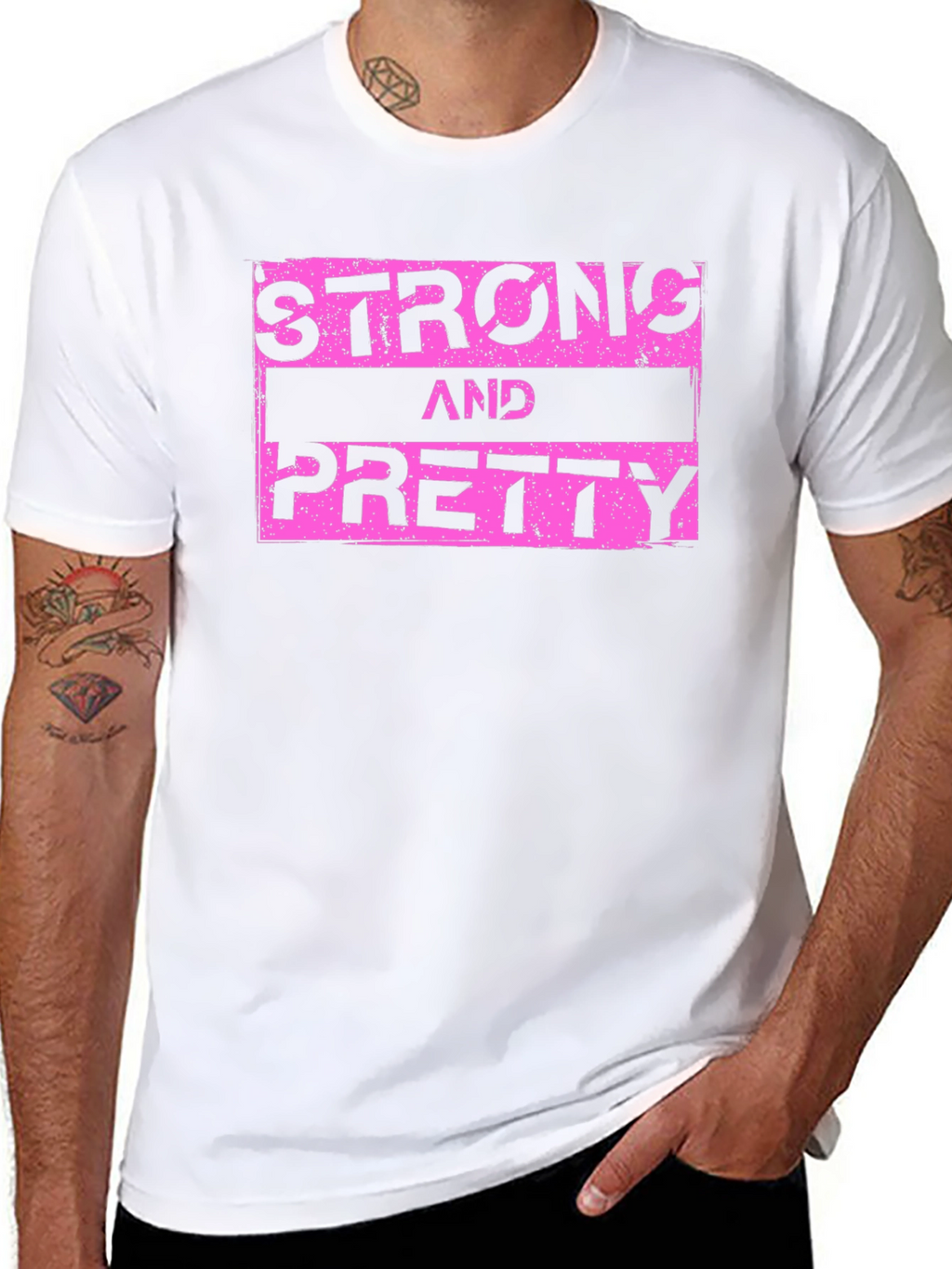 Strong & Pretty Graphic T-Shirt - Black
