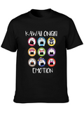 Kawaii Onigiri Emotion T-Shirt - Rice Ball Graphic Tee