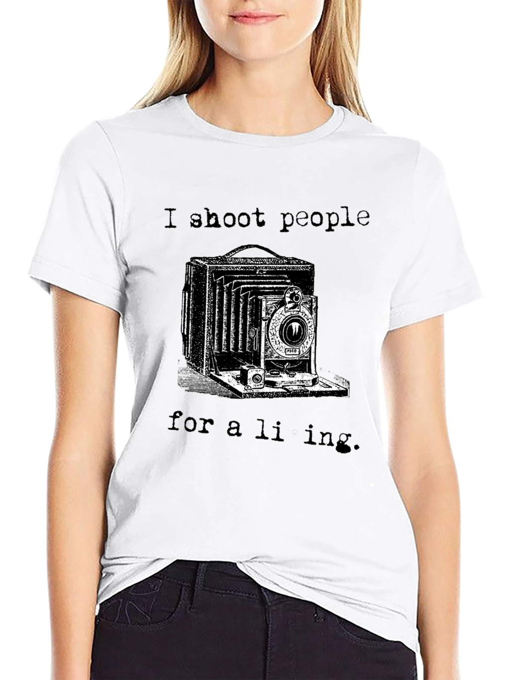 I Shoot People for a Living Black T-Shirt