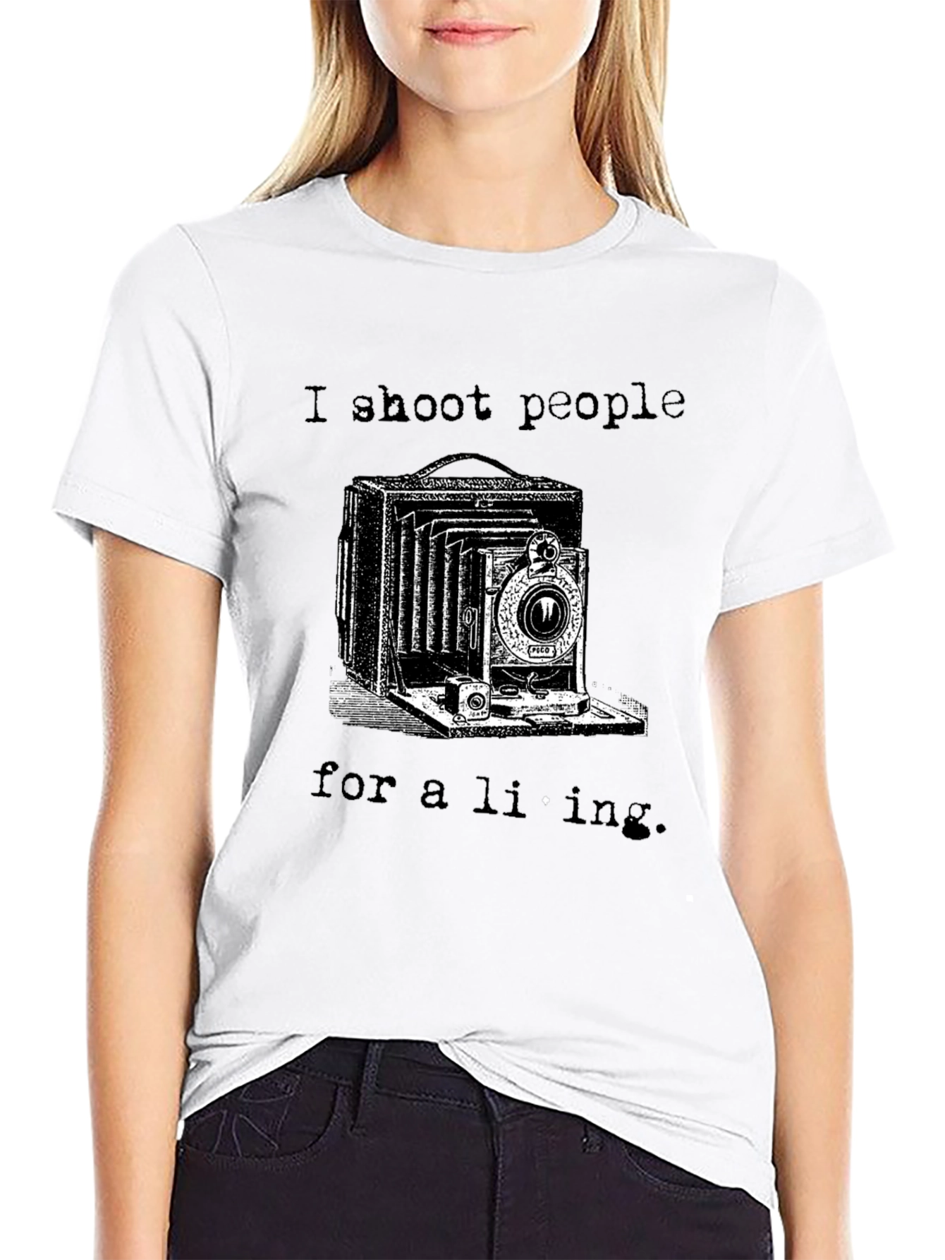 I Shoot People for a Living Black T-Shirt