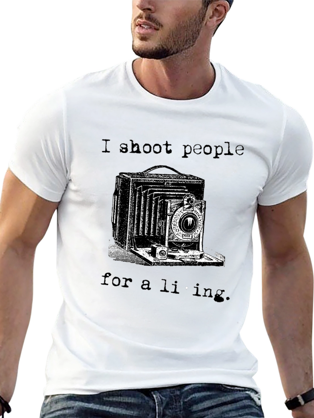 I Shoot People for a Living Black T-Shirt