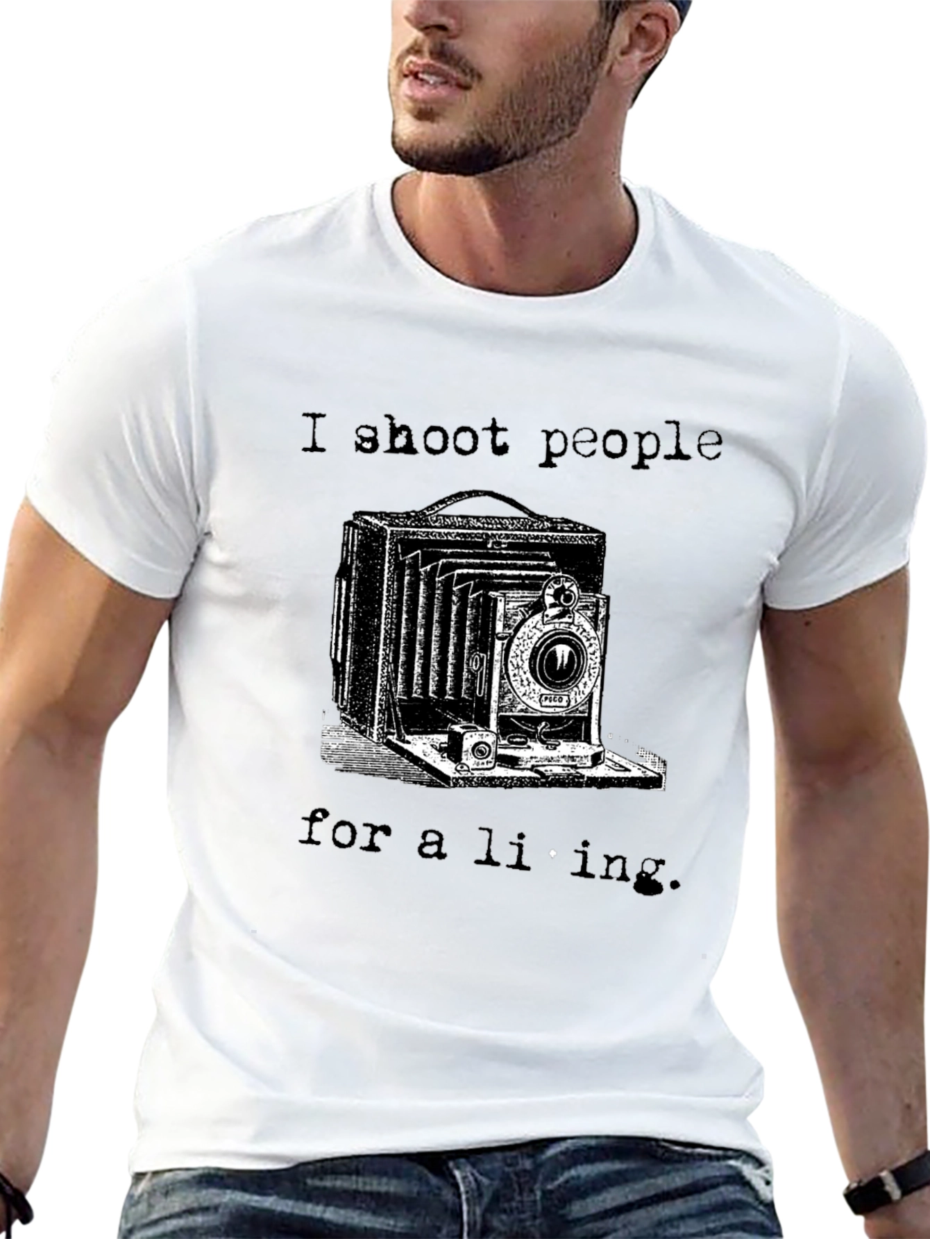 I Shoot People for a Living Black T-Shirt