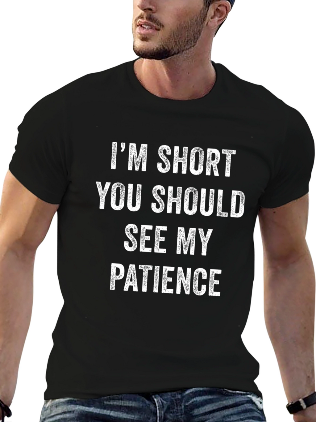 Im Short Patience Mens Graphic T-Shirt