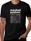 Mashed Potatoes Nutrition Facts Black T-Shirt