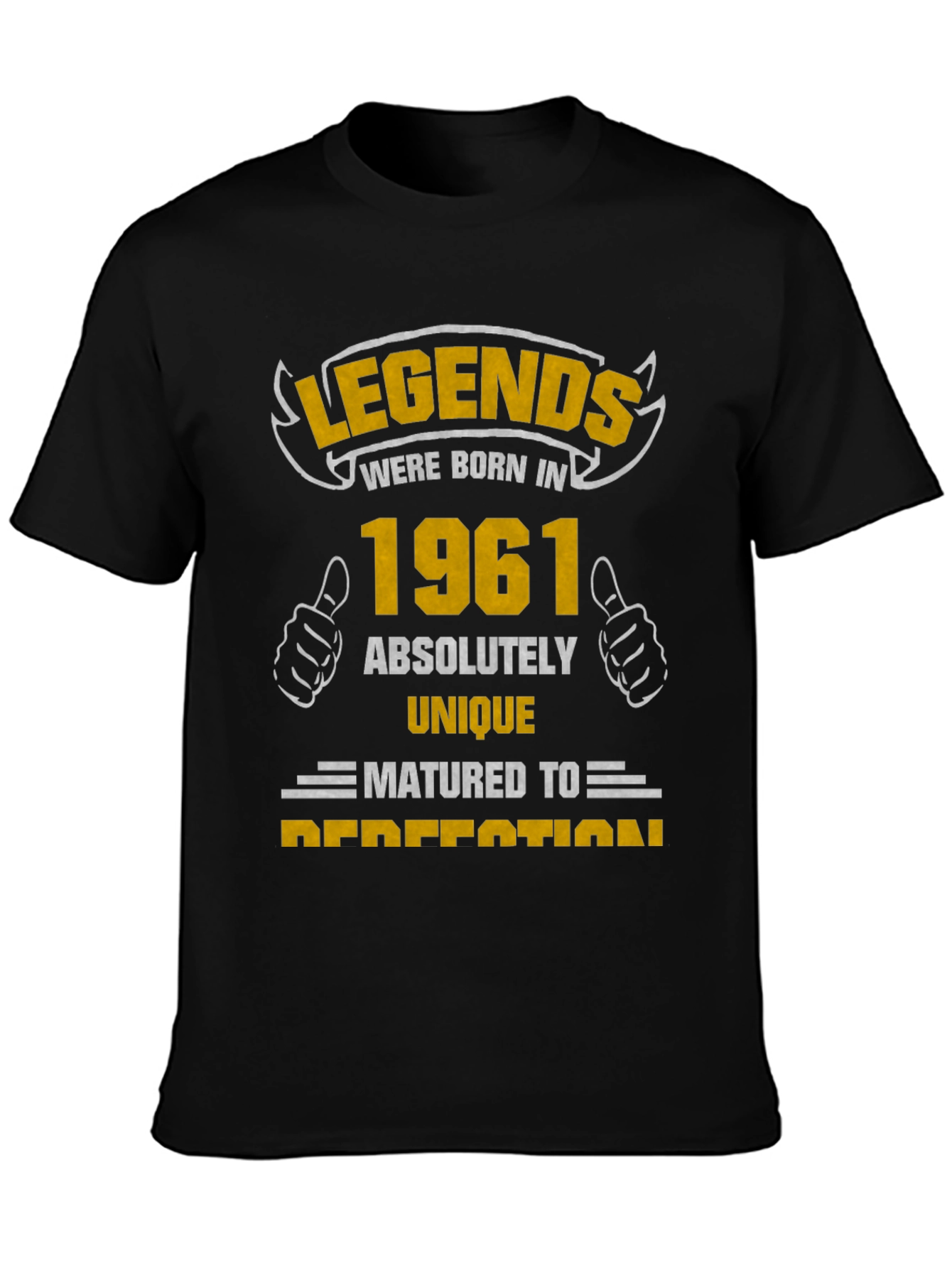 Legends Born in 1961 Black T-Shirt