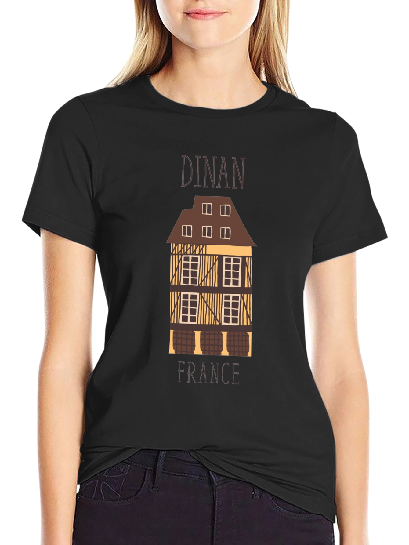 Dinan France Architecture Graphic T-Shirt