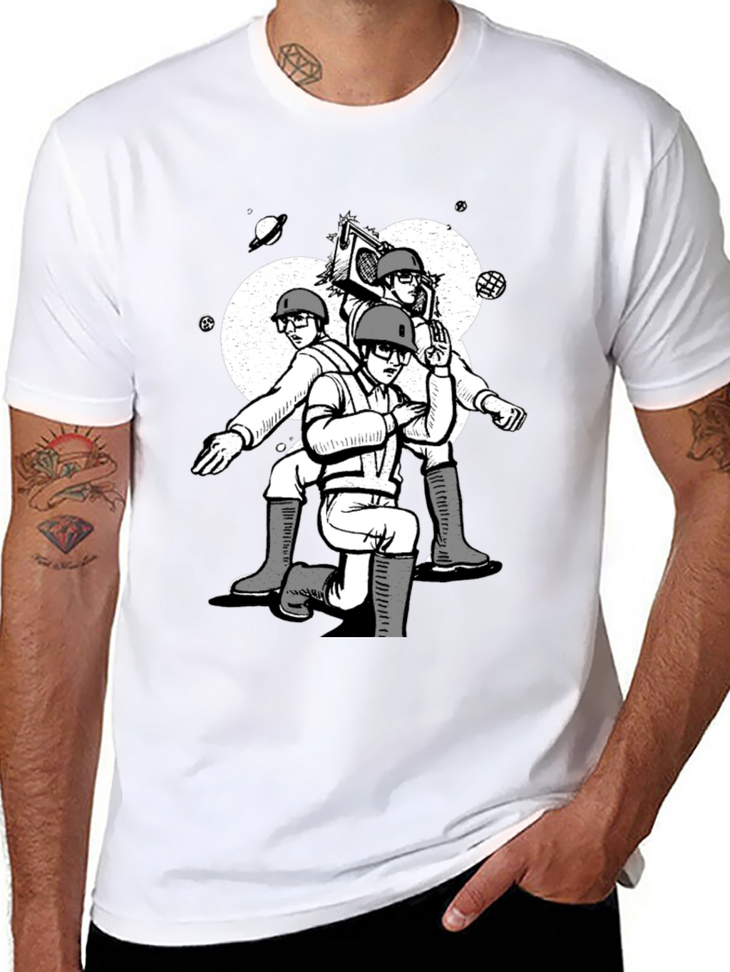 Retro Space Cadet Graphic T-Shirt