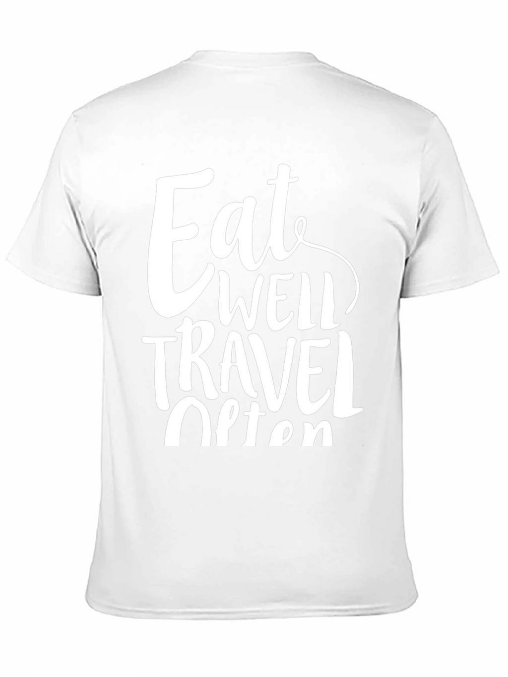 Eat Well Travel Often Black Graphic T-Shirt