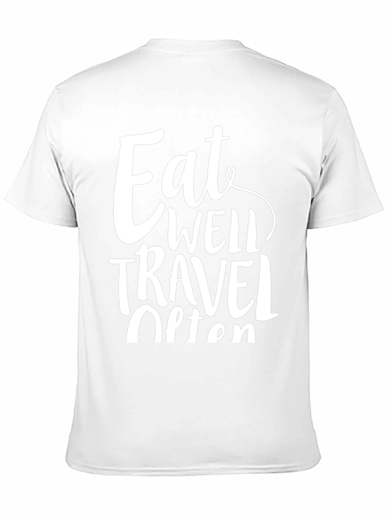 Eat Well Travel Often Black Graphic T-Shirt