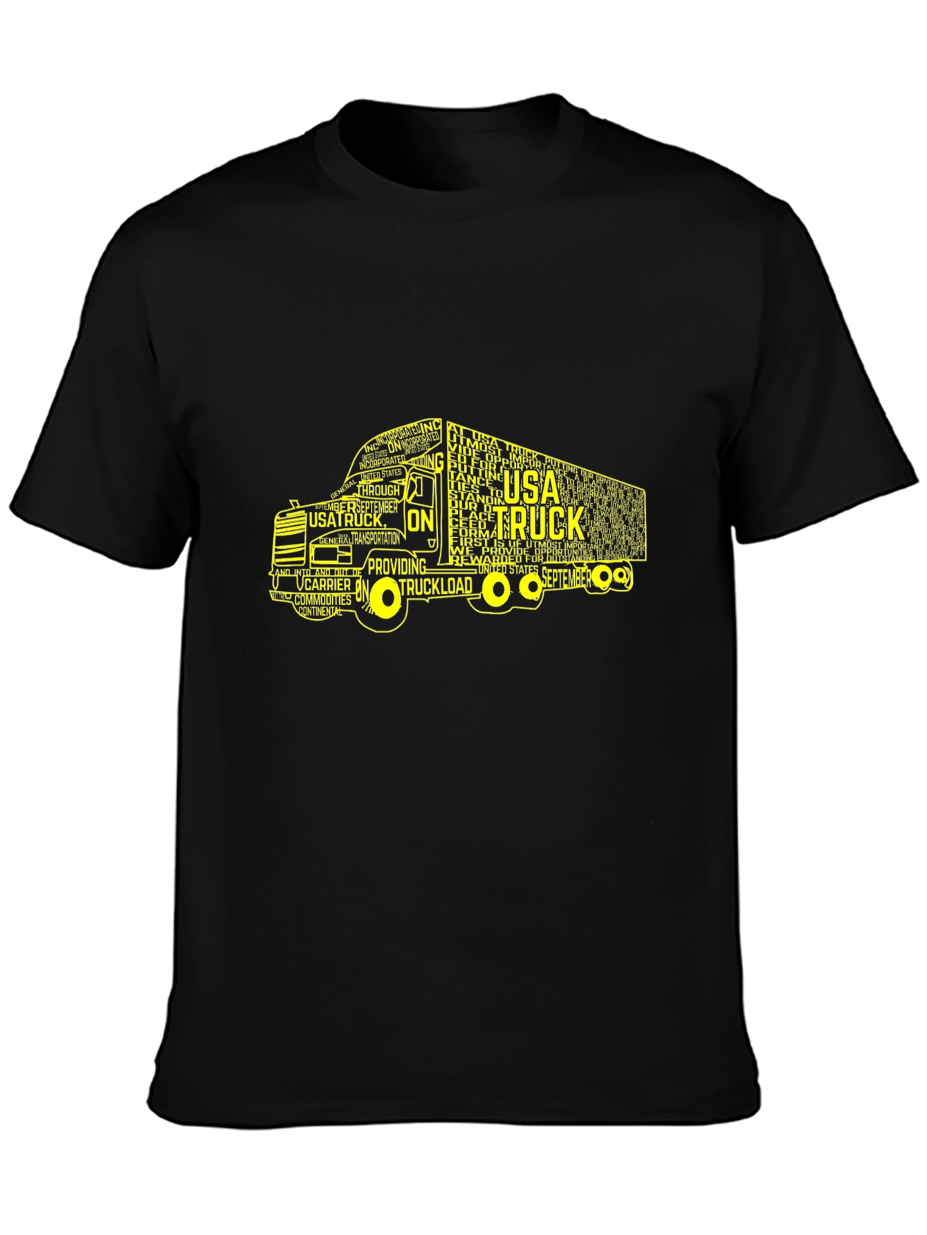 USA Truck Word Art Graphic T-Shirt