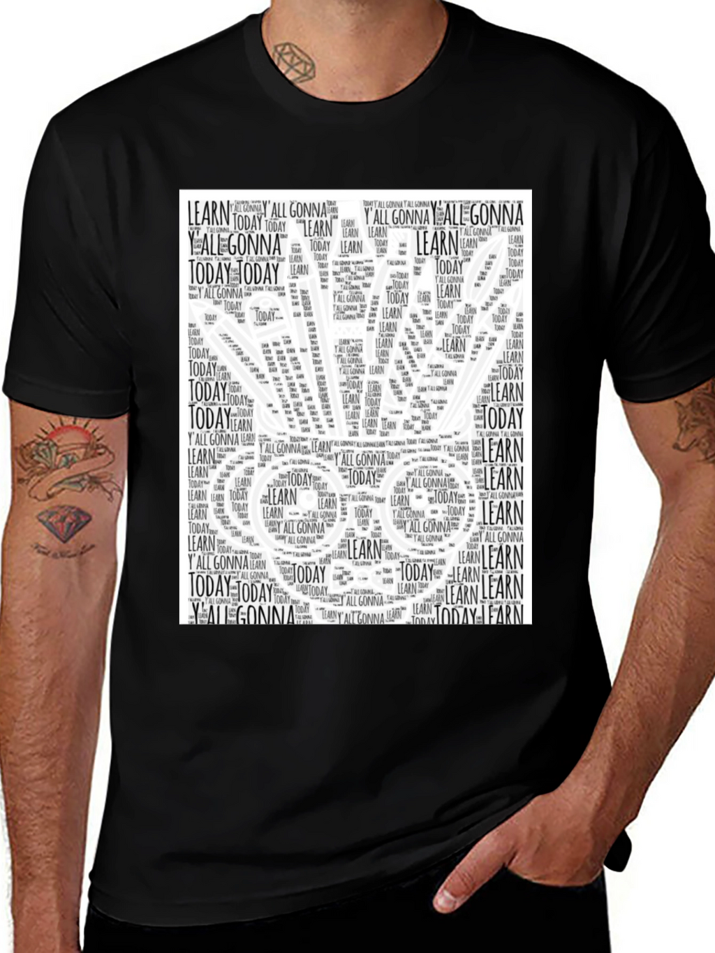 Word Art Graphic T-Shirt - Motivational Learning Tee