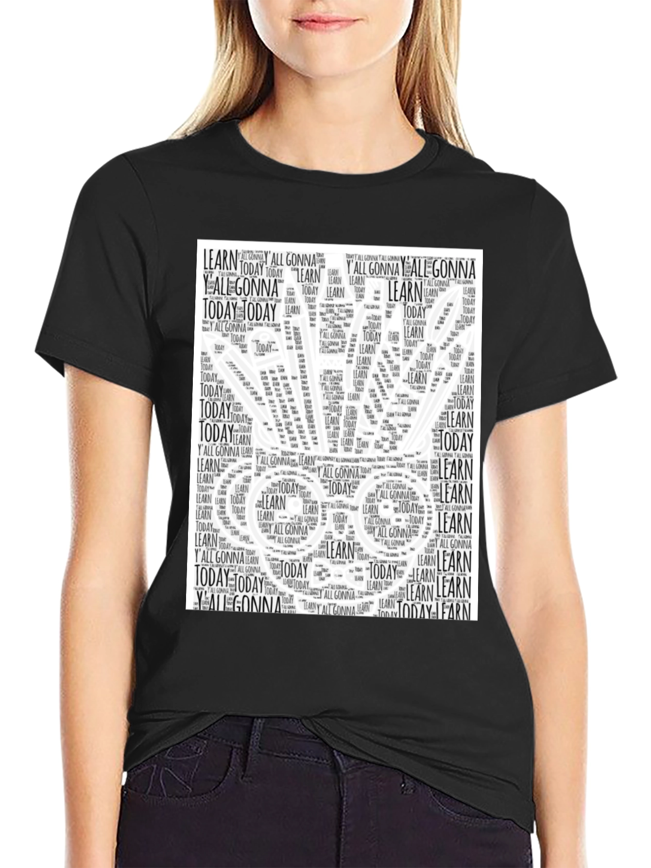 Word Art Graphic T-Shirt - Motivational Learning Tee