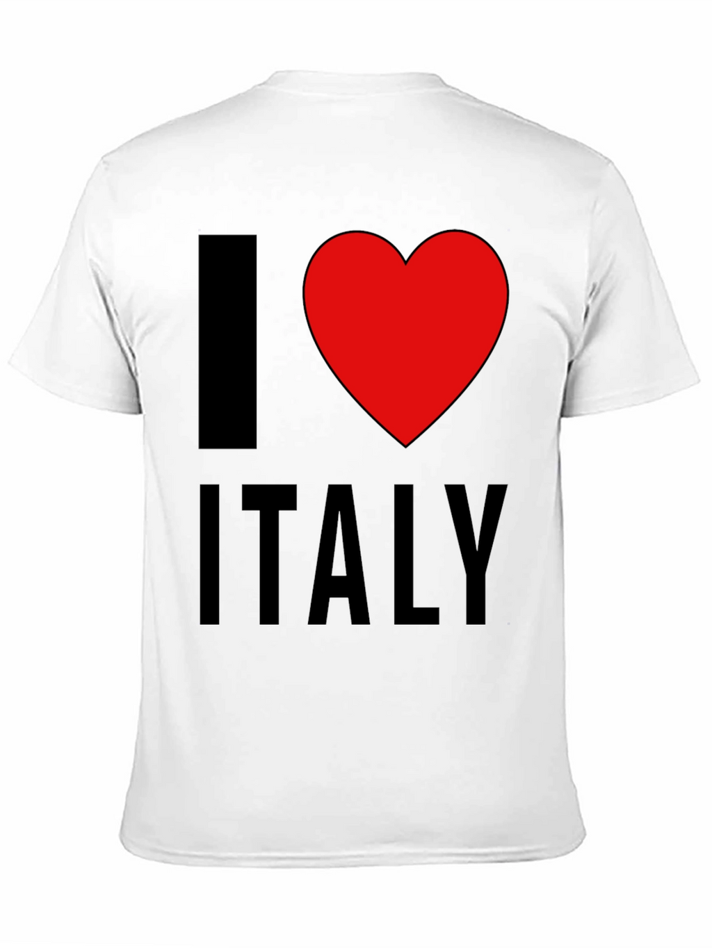 I Love Italy T-Shirt - Black Cotton Tee