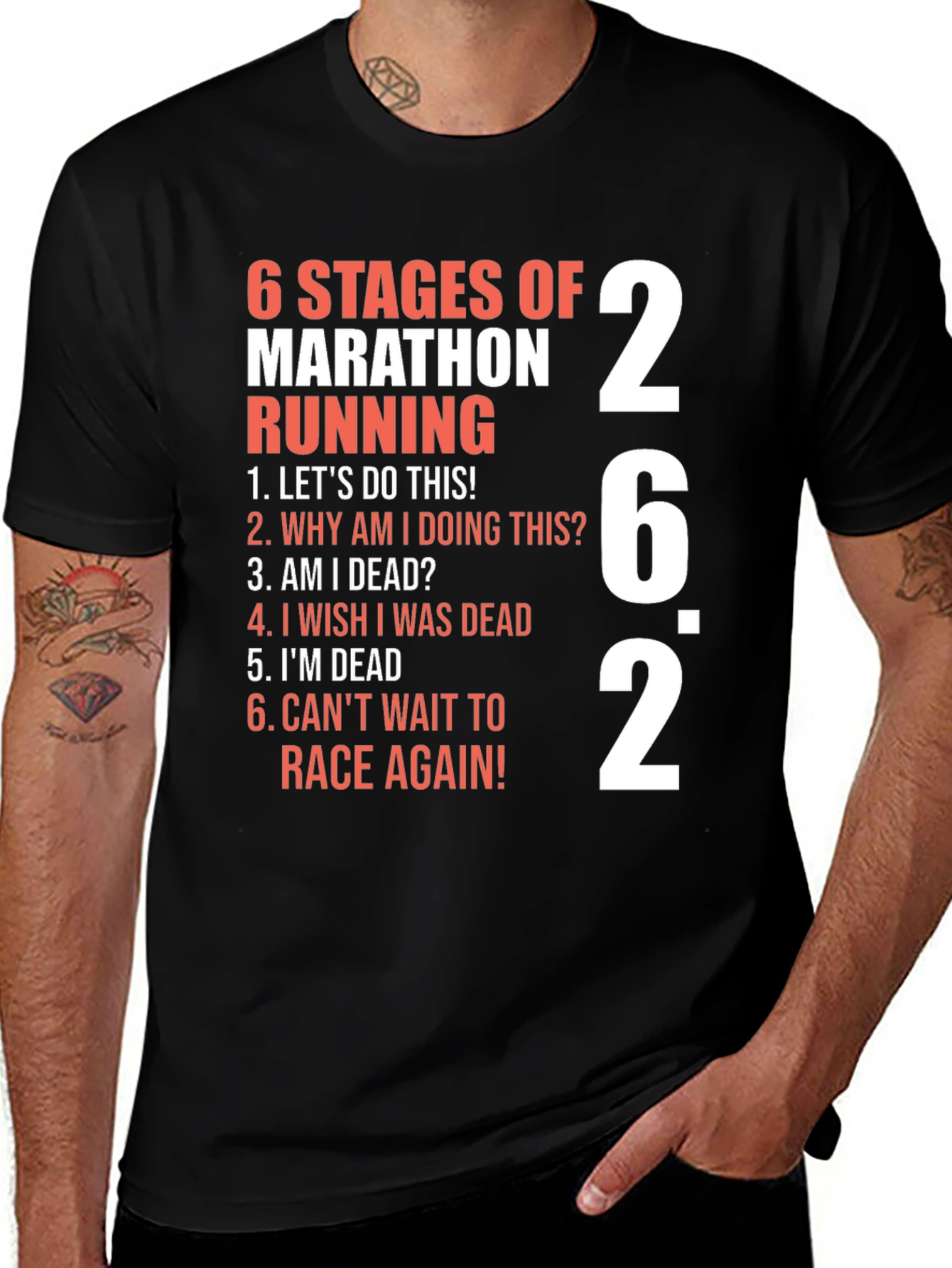 Marathon Running Stages T-Shirt - Funny Runner Tee