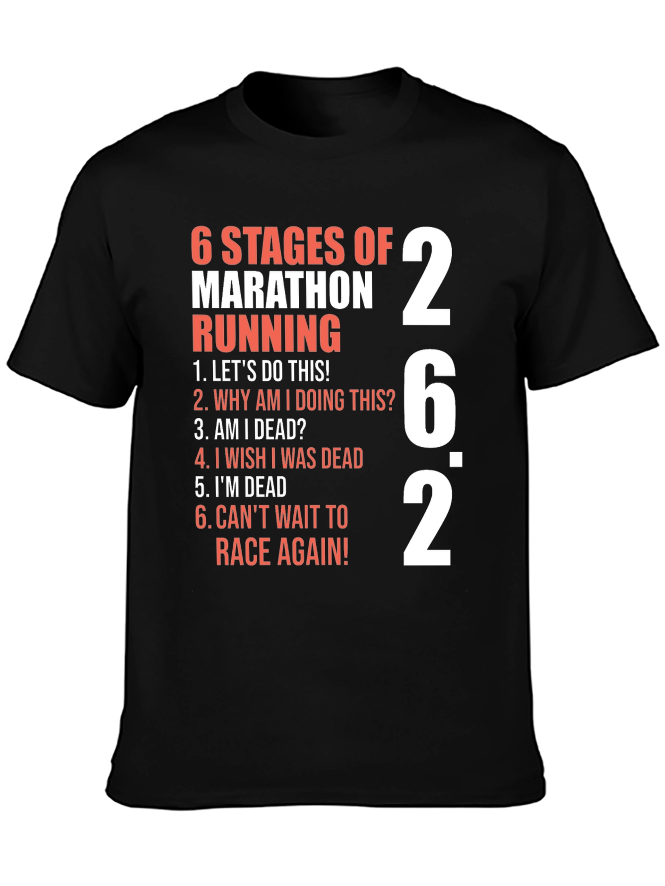 Marathon Running Stages T-Shirt - Funny Runner Tee