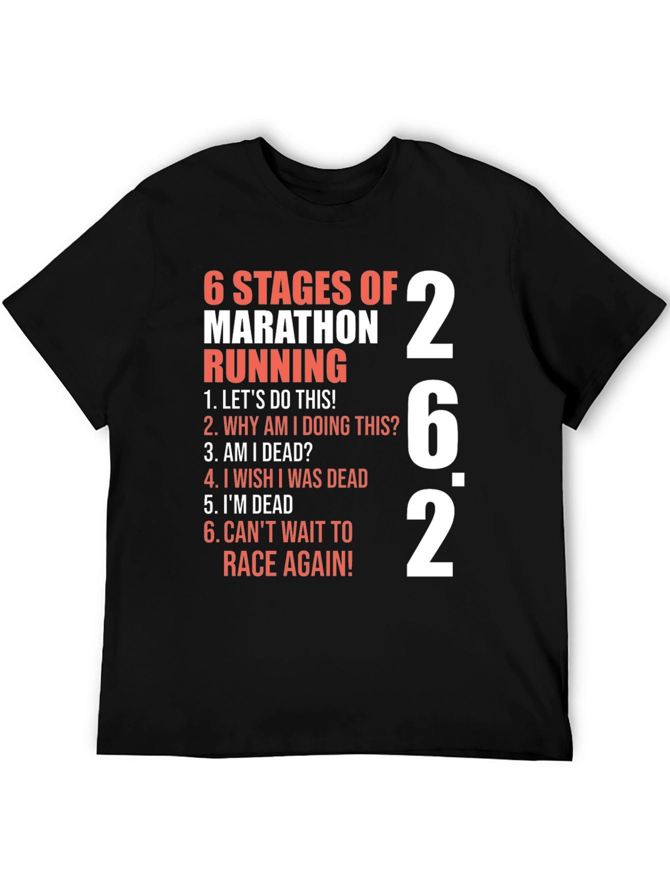 Marathon Running Stages T-Shirt - Funny Runner Tee