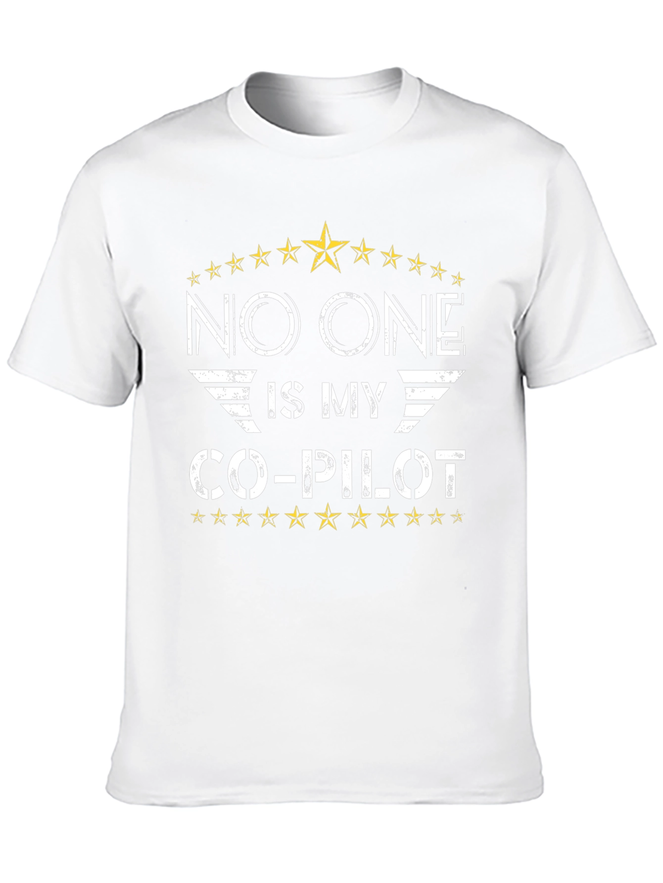 No One Is My Co-Pilot Black T-Shirt