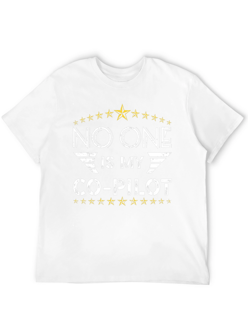 No One Is My Co-Pilot Black T-Shirt