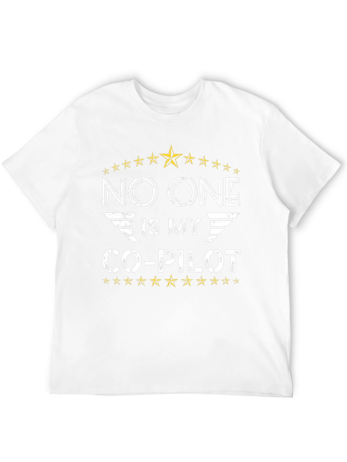 No One Is My Co-Pilot Black T-Shirt