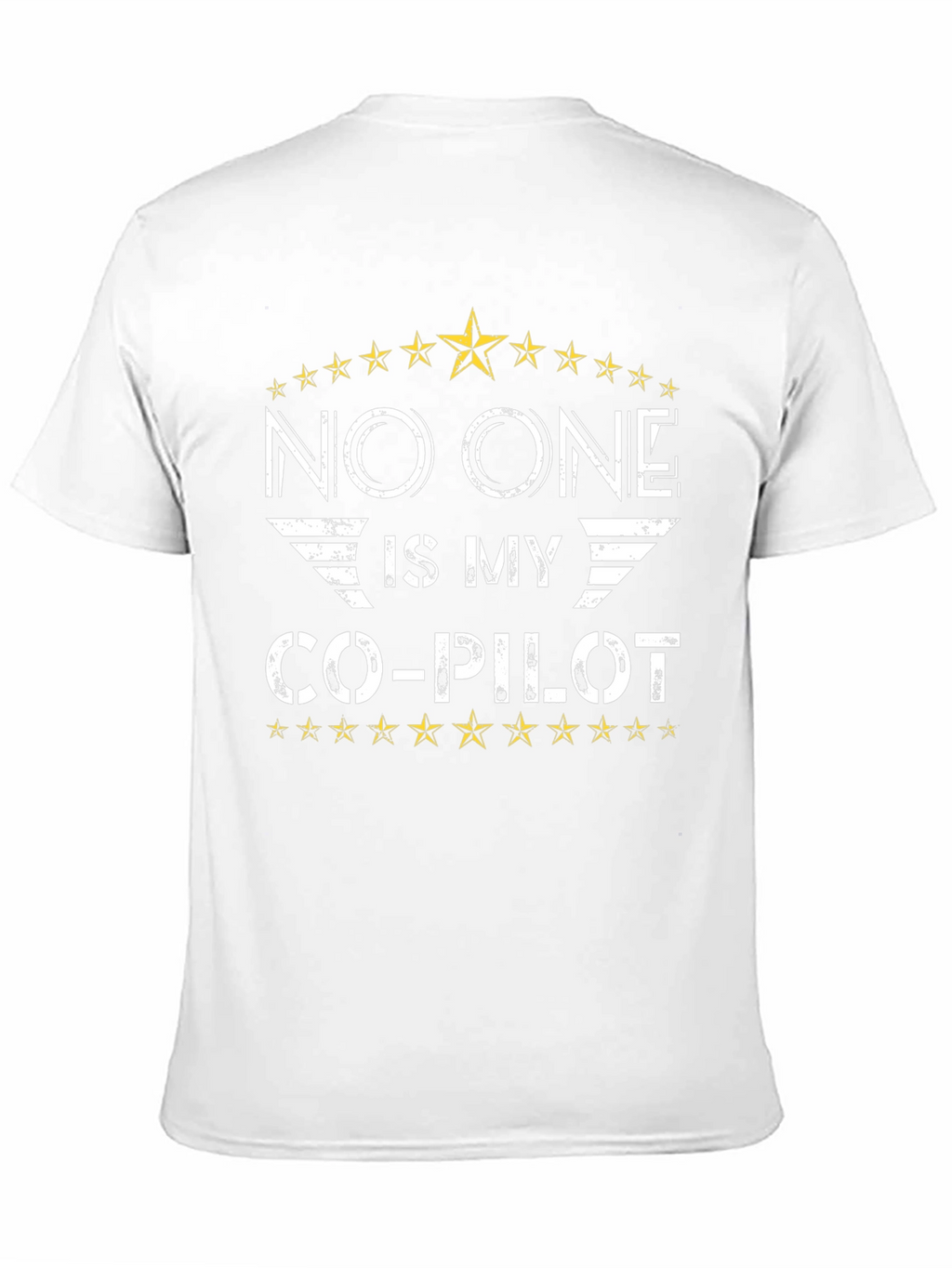 No One Is My Co-Pilot Black T-Shirt