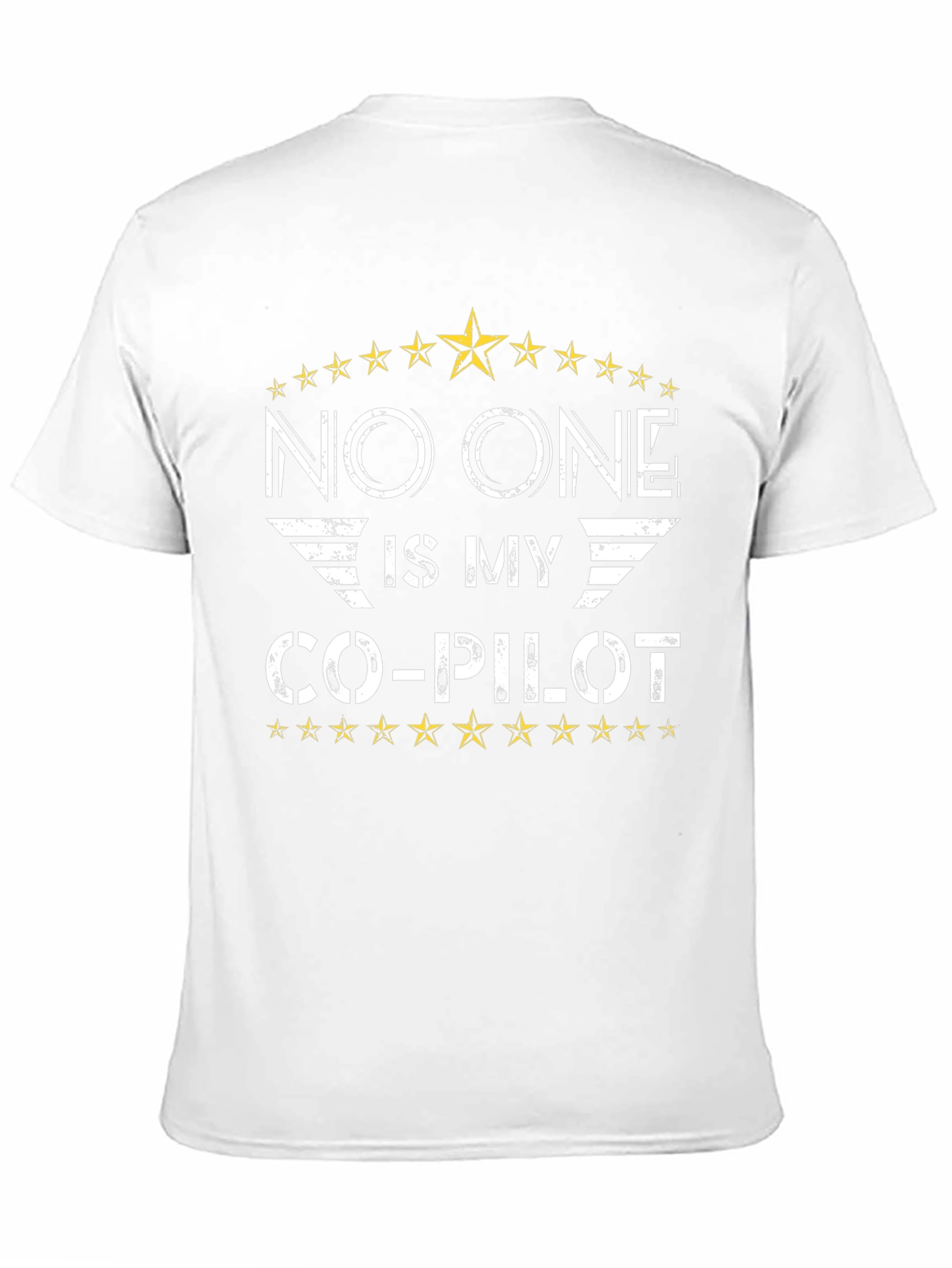 No One Is My Co-Pilot Black T-Shirt