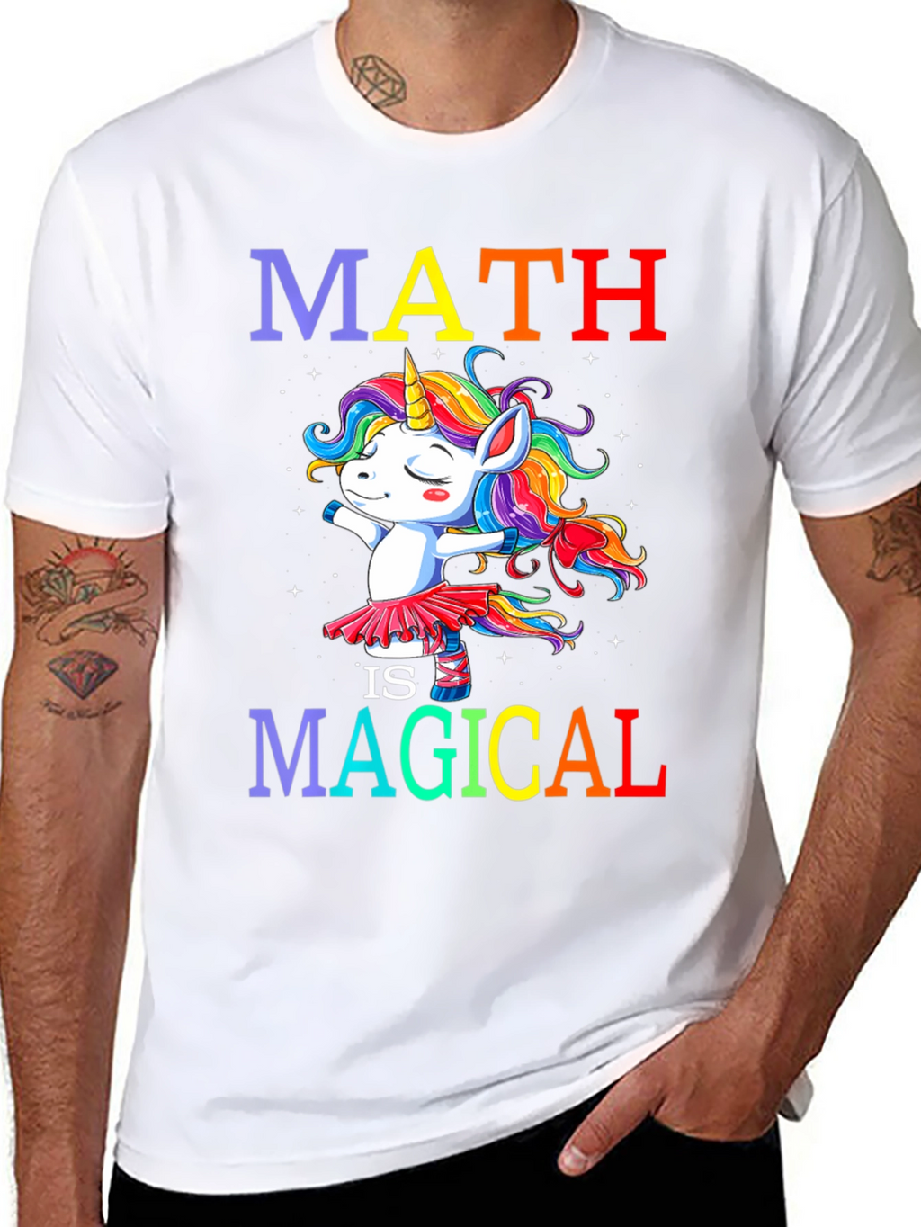 Math is Magical Unicorn Graphic Tee